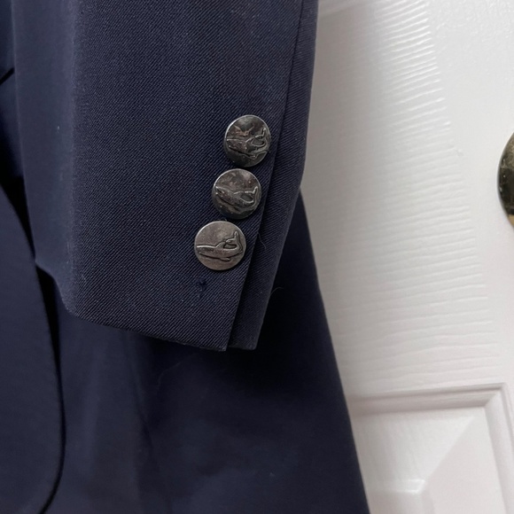 Nicole Miller Vintage Navy Wool Suit Jacket Blazer Sport Coat Sz 40R - Picture 4 of 12